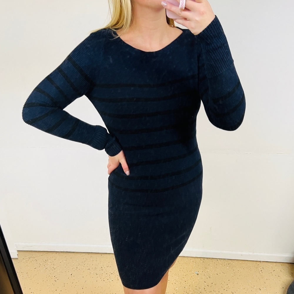 Banana Republic Navy Sweater Dress - Picture 2 of 6